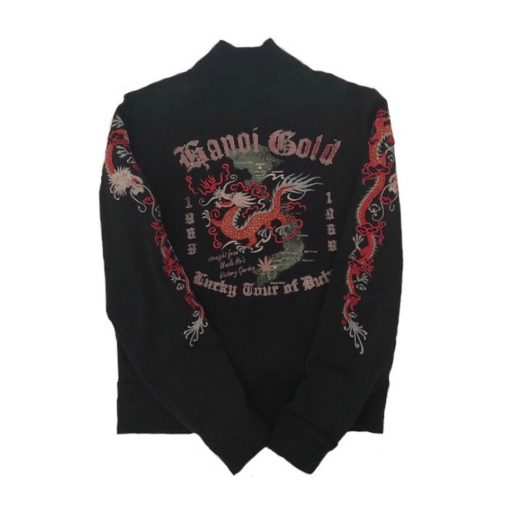 RARE Lucky Brand Jacket With Dragon Embroidery
